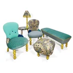 Eclectic Bohemian Furniture. Baroque Bohemian armchairs, benches, stools and lamps by MORETTINA®