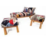 Eclectic Bohemian Furniture. Amazigh-inspired ottomans and benches by MORETTINA®