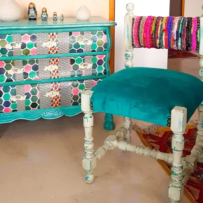 Moroccan Boho Chair - Furniture make over by MORETTINA DESIGN