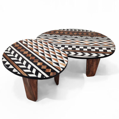 KASBAH AFRO Collection -Tiébélé Low Tables Set AB