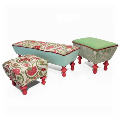 Playful baroque contemporary design. CONTESSA BICE COLLECTION. Playful cozy benches design BY MORETTINA