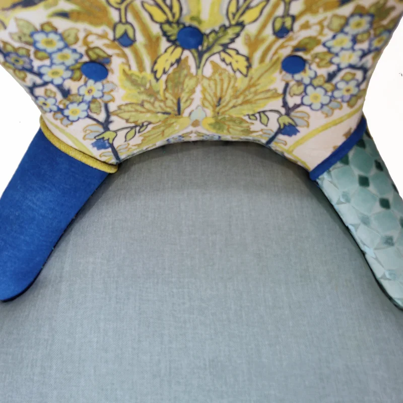 Playful cozy patchwork italian armchair by MORETTINA DESIGN