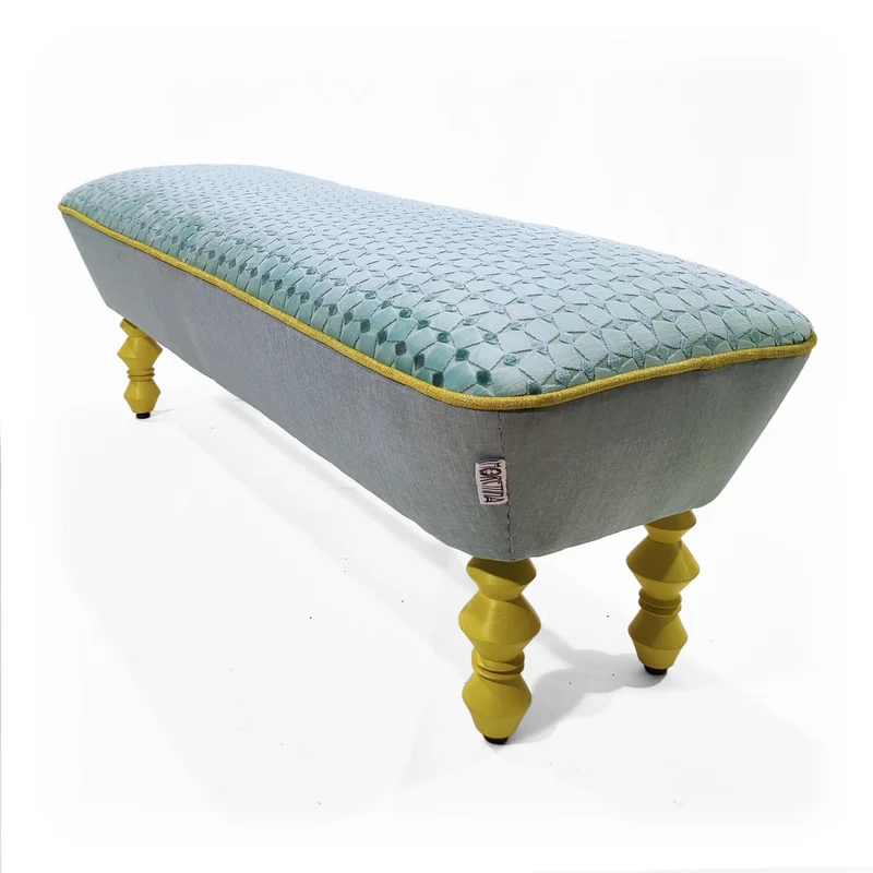 Playful baroque contemporary design. Elegant and cozy bench by MORETTINA DESIGN