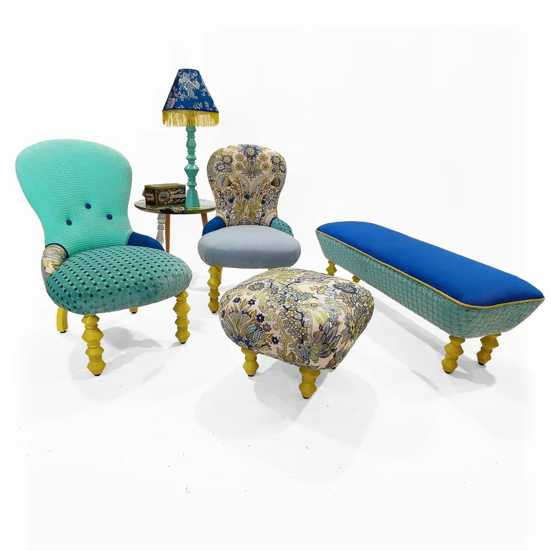 CONTESSA ELEONORA COLLECTION - MORETTINA DESIGN. Playful cozy furniture design by Silvia Chiabrera . Mediterranean Style Furniture.