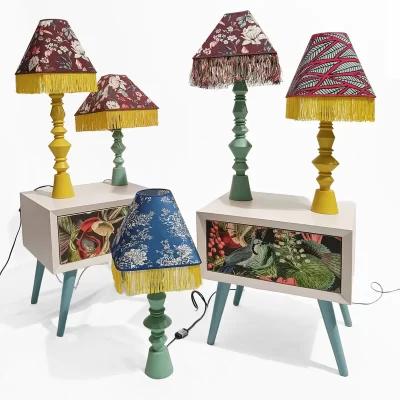 Playful baroque contemporary design. CONTESSA COLLECTION Table Lamps - Eclectic Bohemian furniture by MORETTINA DESIGN