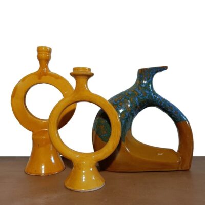 Mustard Yellow Ceramic Vase - MORETTINA DESIGN