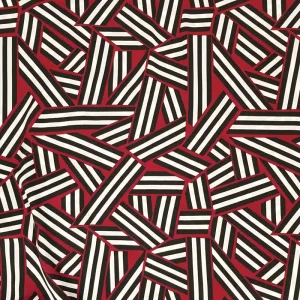 Colorful Bohemian lamp fabric with geometrical prints on purple background