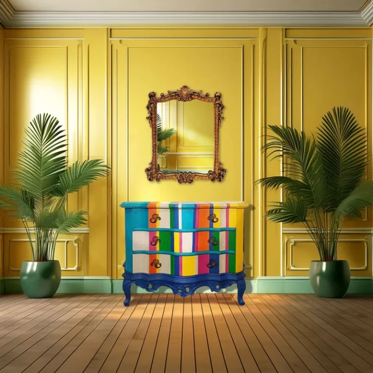 Vintage furniture makeover by MORETTINA DESIGN. New Baroque Style Commode makeover