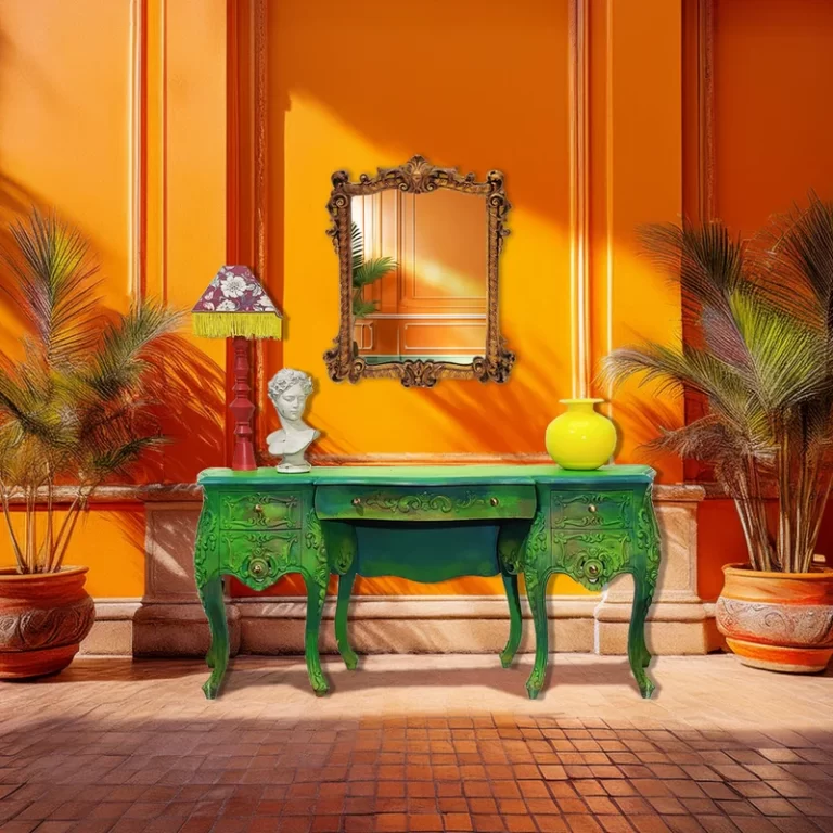 Playful baroque contemporary design for vintage halls and interiors