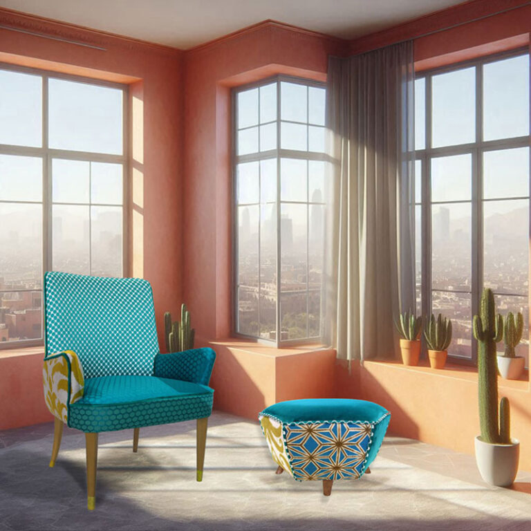 EXAGONO COLLECTION. Boho furnitures made in Morocco for ryads and boutique hotels by MORETTINA DESIGN