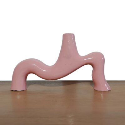 Ceamic Pink Candlestick - MORETTINA DESIGN-