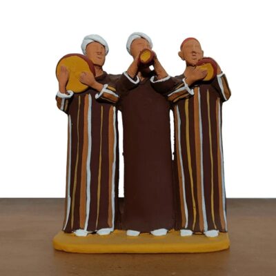 Moroccan Musiciens Clay Statuette - By artist Kdradri - MORETTINA DESIGN