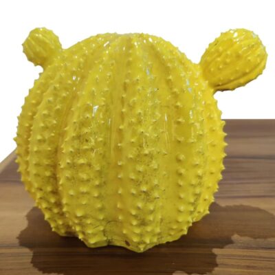 Moroccan yellow ceramic cactus