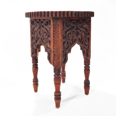 Moroccan hand-carved side table - MORETTINA DESIGN
